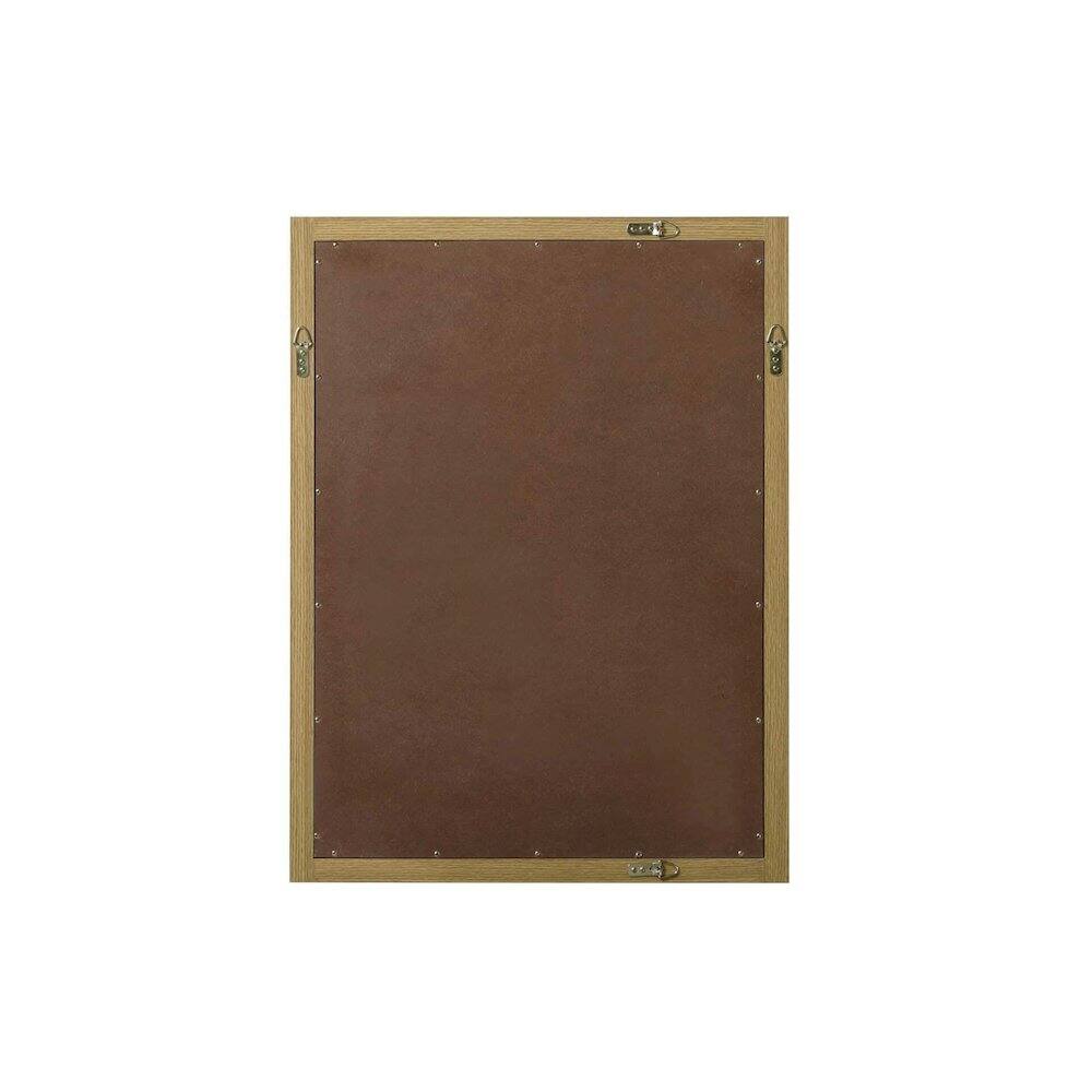 Angle. Elegant Kitchen and Bath - Noah Wooden Rectangle Mirror 27 x 36 in Honey Brown - Honey Brown.