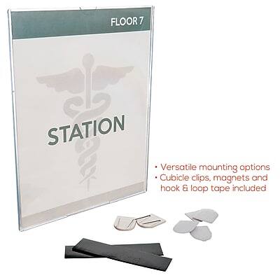 FLOOR 7  
STATION  

- Versatile mounting options  
- Cubicle clips, magnets, and hook & loop tape included