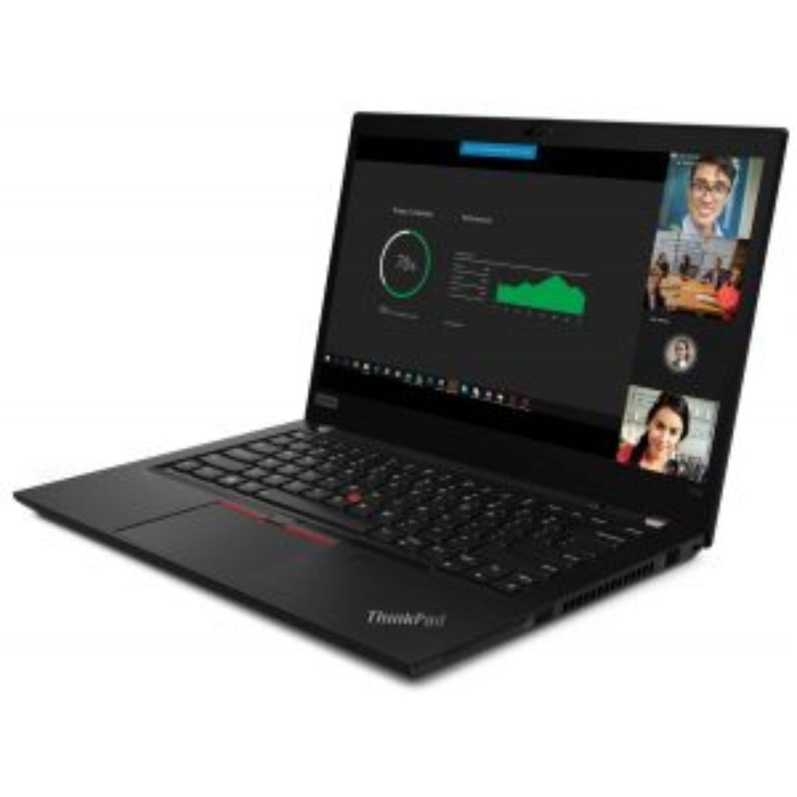 Alt View 2. Lenovo - ThinkPad T14 Gen 2i 14" FHD Intel i7-1185G7 3.0GHz 16GB DDR4 256GB Intel Iris Xe Graphics Windows 11 Pro Laptop, Black - Black.