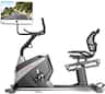 Yesoul - J1 PLUS Recumbent Bike w/ 21.5" HD screen, 360° rotation. Multimedia casting, immersive audio, 6W speakers - Black