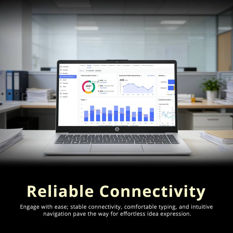 Reliable Connectivity  
Engage with ease; stable connectivity, comfortable typing, and intuitive navigation pave the way for effortless idea expression.