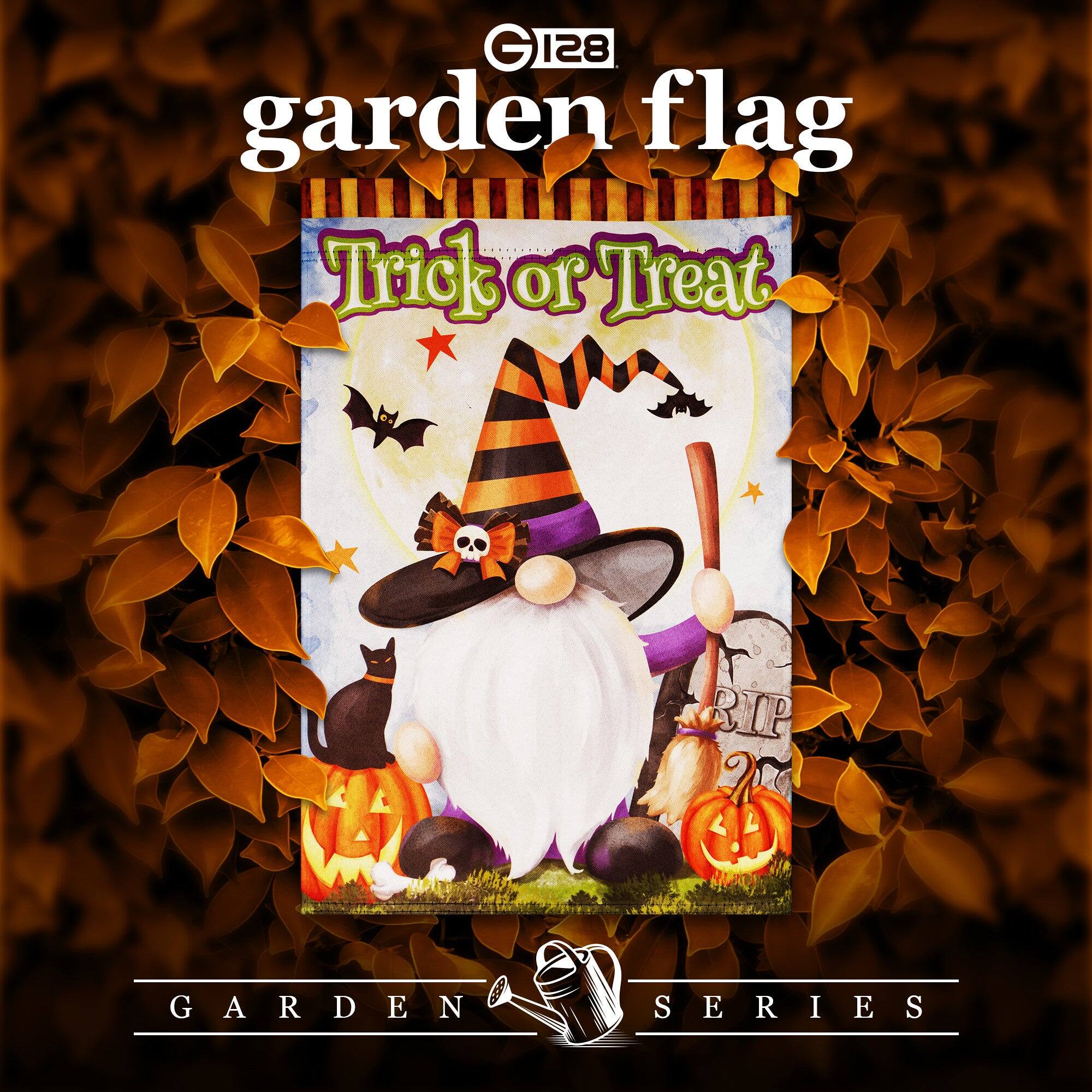 G 128 garden flag  
Trick or Treat  
RIP 2  
GARDEN SERIES