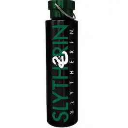 Spoontiques - Harry Potter Slytherin Stainless Steel Bottle with Twist Lid 24 ounces - Black