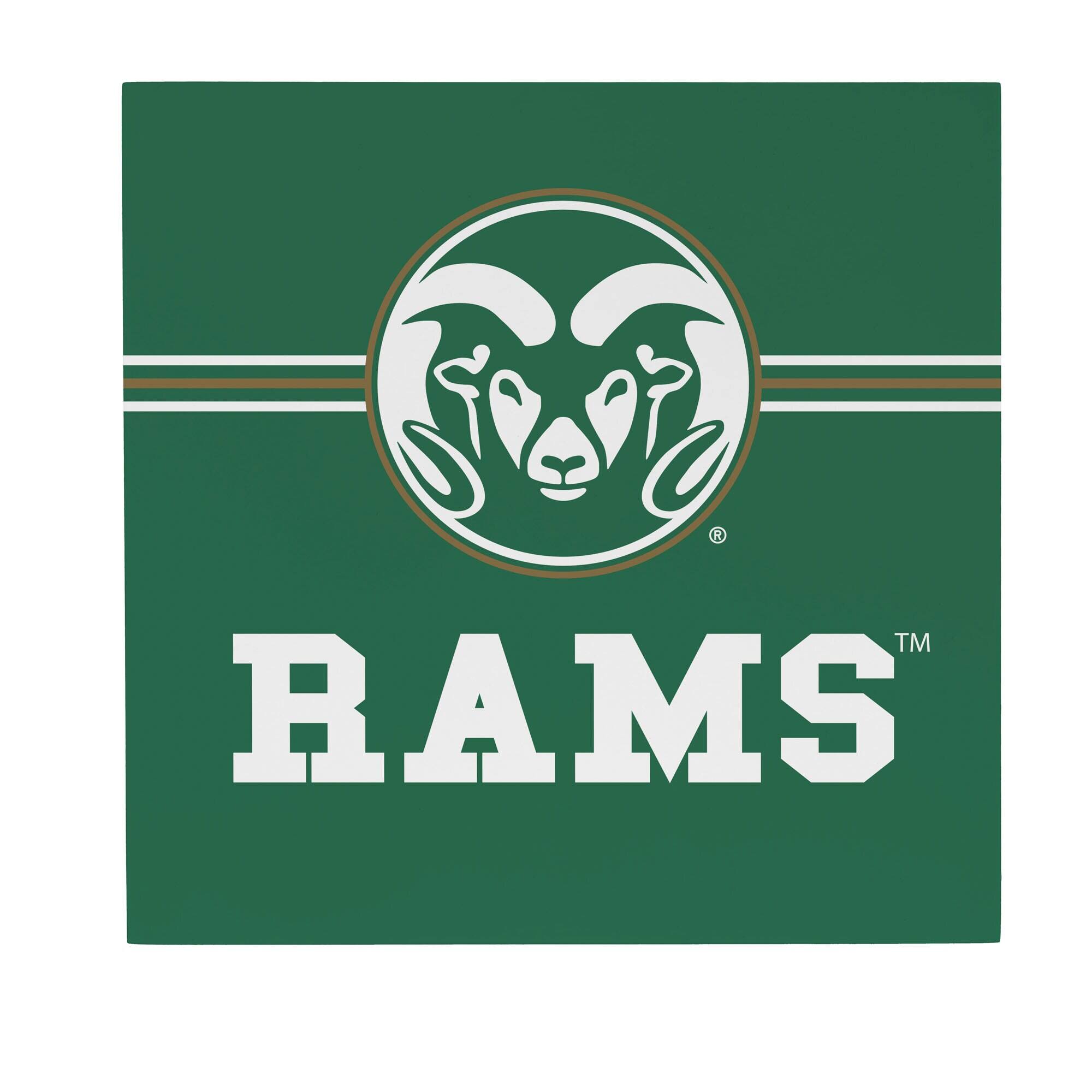 Colorado State Rams 12" x 12" Wood Wall Sign