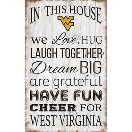 Fan Creations - West Virginia Mountaineers 11'' x 19'' Team In This House Sign - Multicolor