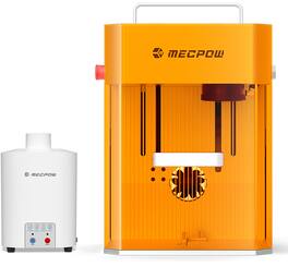 Mecpow - X1 2-in-1 2W IR & 10W Diode Dual Laser Engraver & P50 Fume Extractor, 5000mm/s Ultra Fast Machine for Metal, Wood, etc.