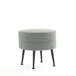 Manhattan Comfort - Bailey Mid-Century Modern Upholstered Accent Ottoman - Sage Green