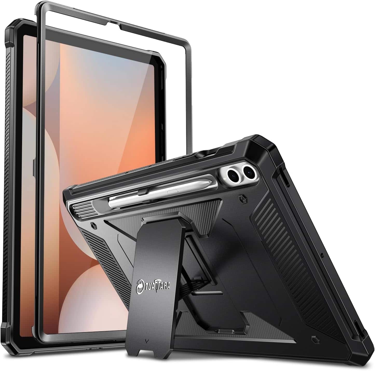 Fintie - Shockproof Case for Samsung Galaxy Tab S10+/ Tab S9 FE+/ Tab S9+, Tuatara Rugged Hybrid Cover, Built-In Screen Protector - Black price history on PriceWatchPro