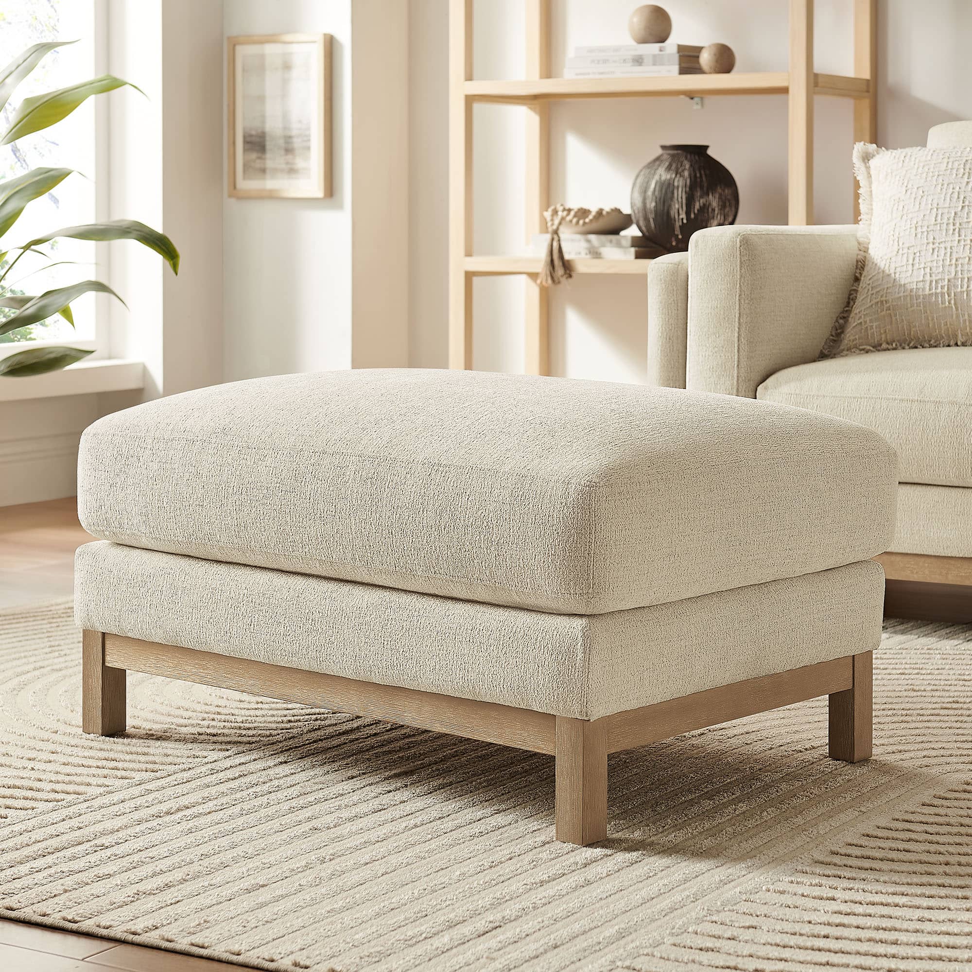 Modway - Roscoe Upholstered Ottoman - Ivory