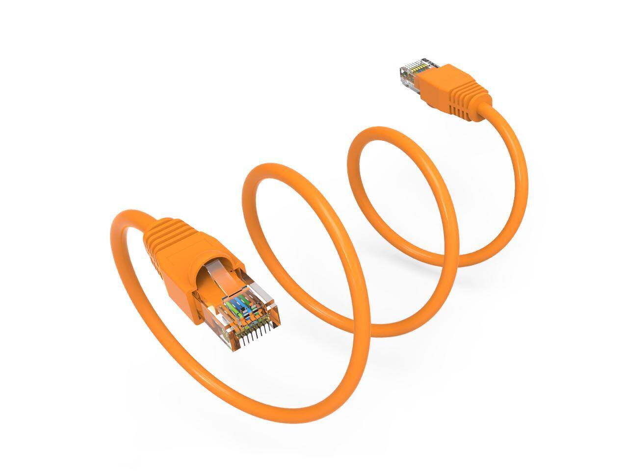 Alt View 2. Nippon Labs - Nippon Labs 60CAT6A-3OR 3Ft Cat6A UTP 24AWG Orange LAN Cable.