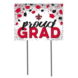 Jardine - Louisiana Ragin' Cajuns 18'' x 24'' Grad Yard Sign - White