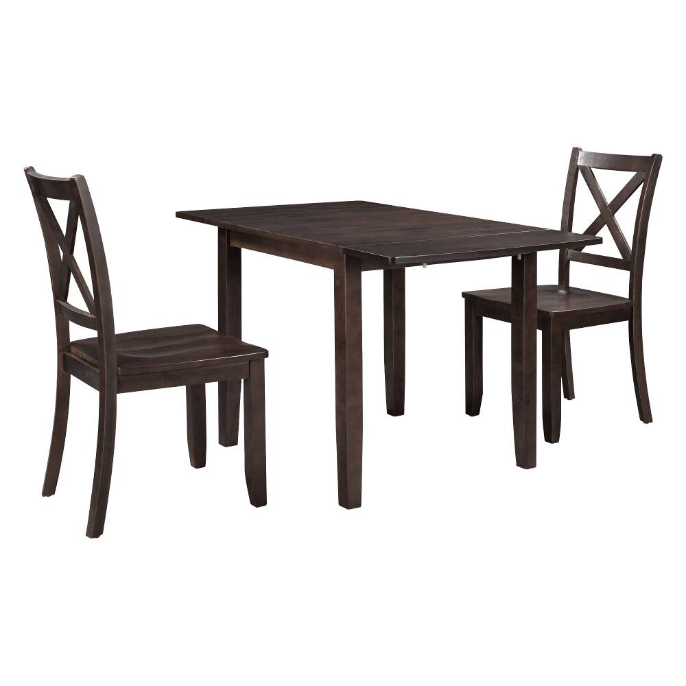 Alt View 6. Loheer - Loheer 3-Piece Drop Leaf Dining Set Espresso Breakfast Nook - Espresso.