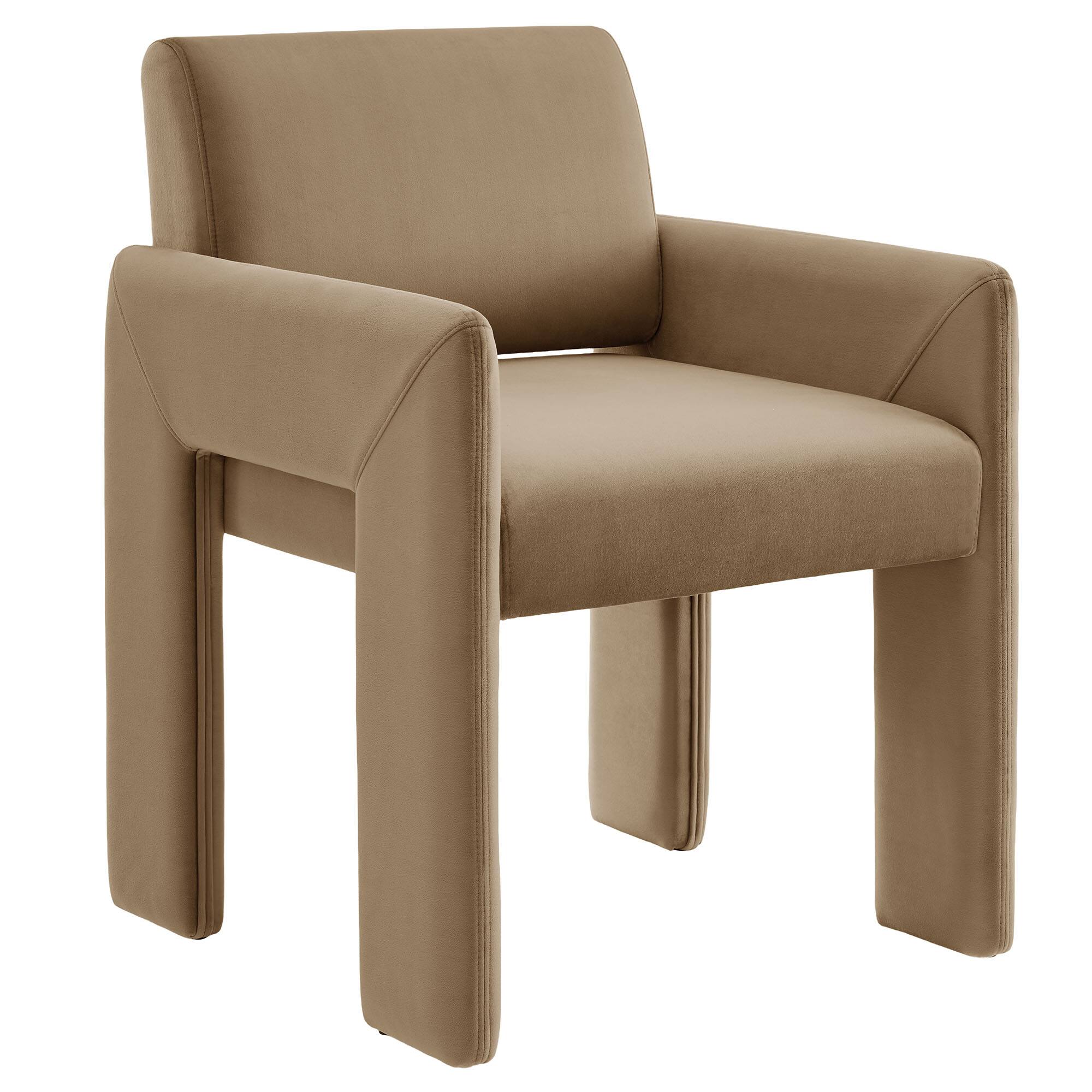 Angle. Modway - Daven Upholstered Dining Chair by Modway - Taupe.