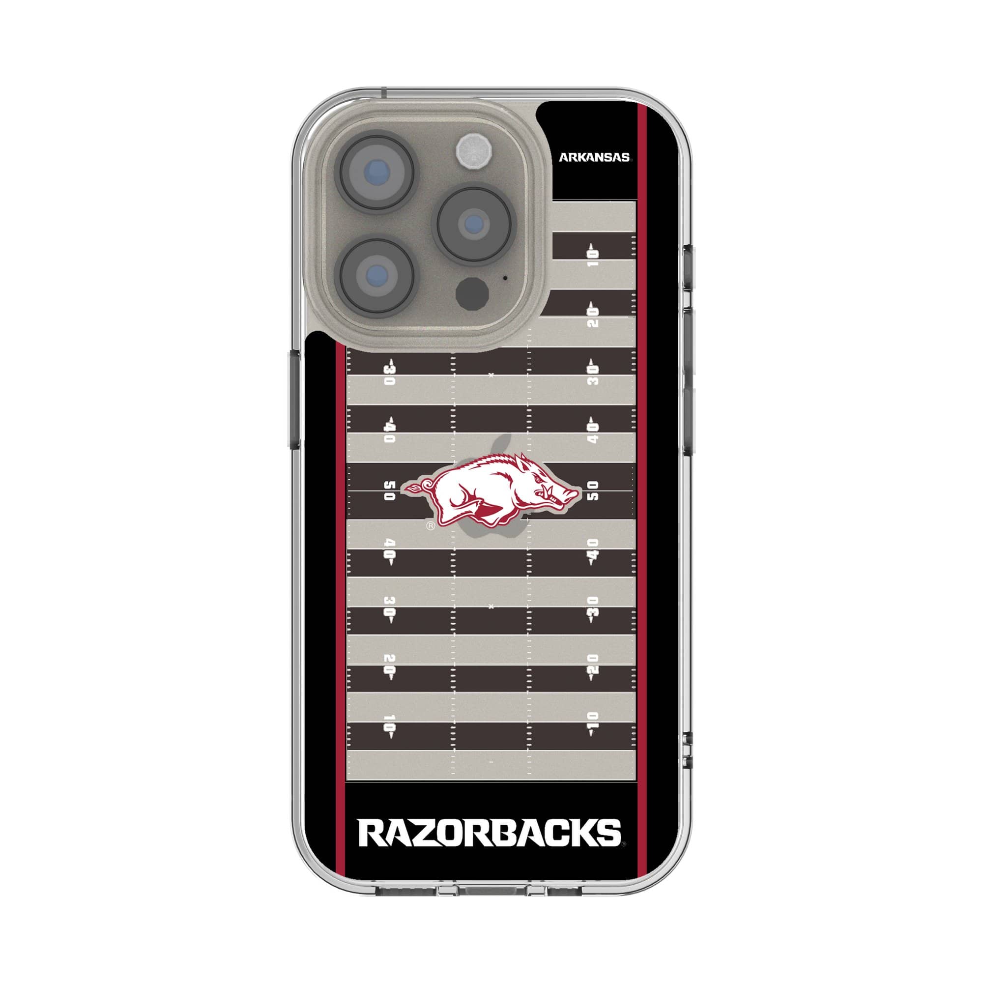 Keyscaper - NCAA - Arkansas Razorbacks iPhone Clear Football Field Design Case - 16 - Multicolor