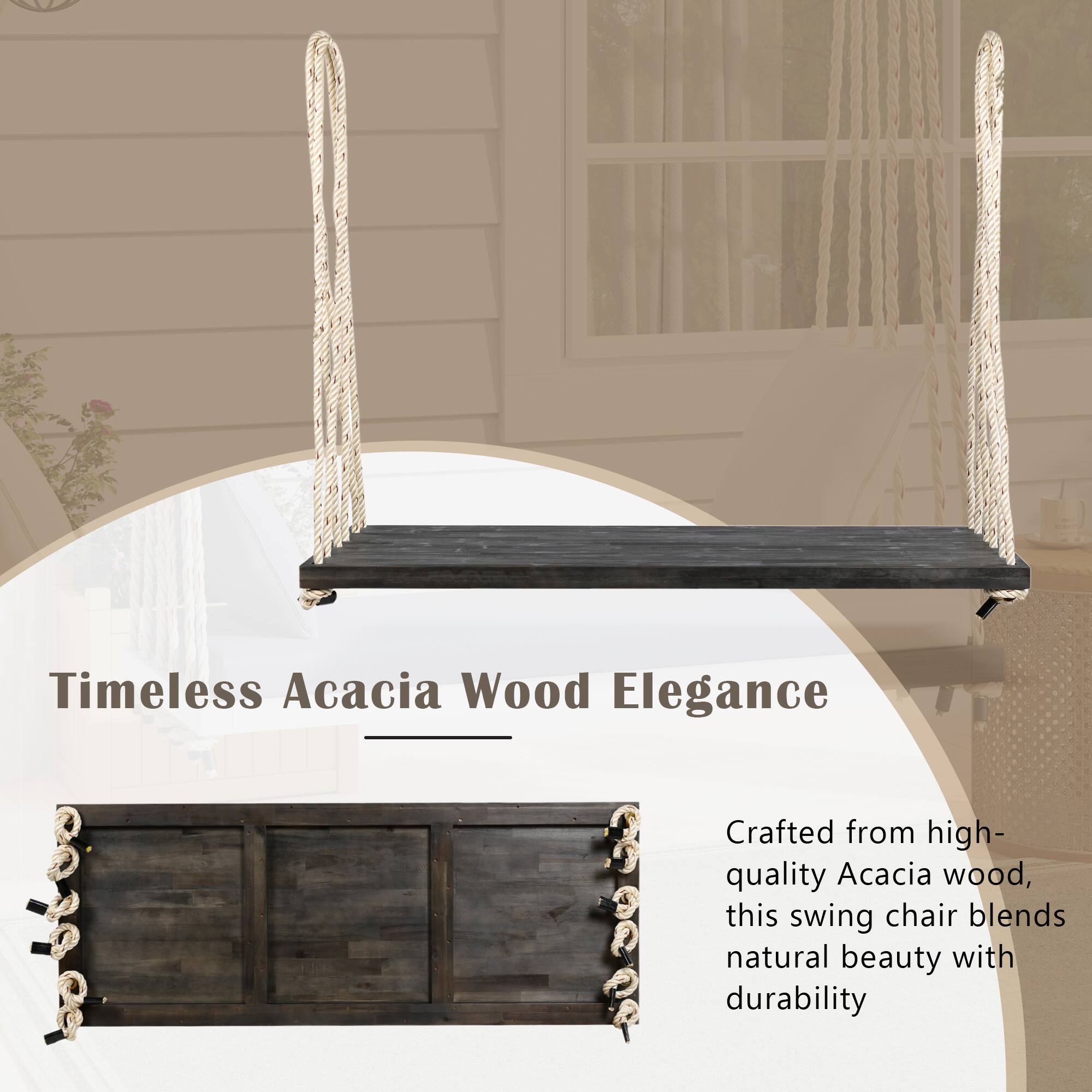 Timeless Acacia Wood Elegance

Crafted from high-quality Acacia wood, this swing chair blends natural beauty with durability