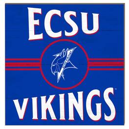 Jardine - ECSU Vikings 10" x 10" Retro Team Sign - Blue