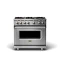 Viking - 5 Series 5.1 Cu. Ft. Freestanding Liquid Propane Gas Convection Range - Stainless steel