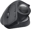 Front. Logitech - MX ERGO S PLUS Wireless Ergonomic Trackball Mouse with 6 Programmable Buttons - Graphite.