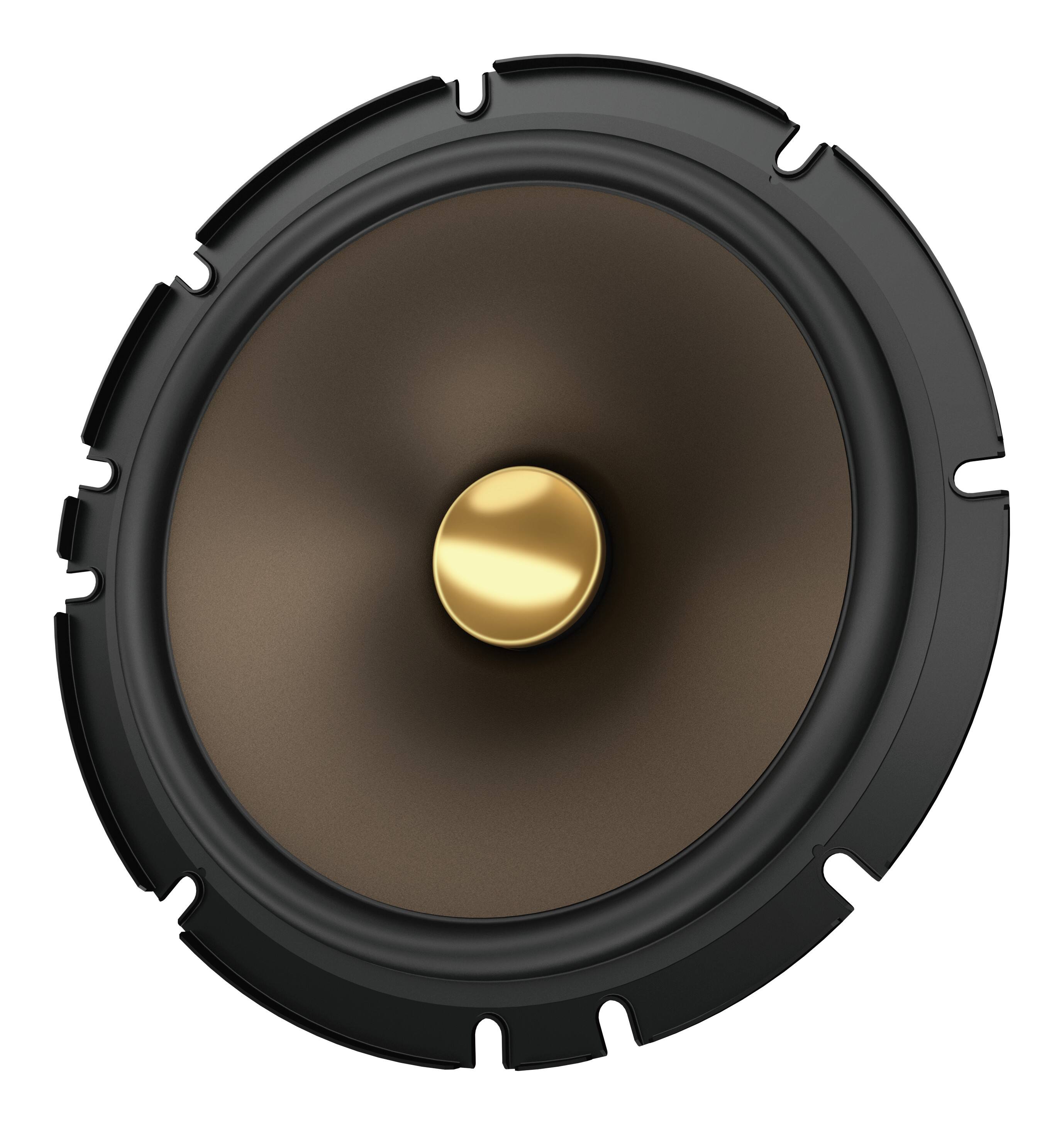 Left. Pioneer - 6-1/2" Component Car Speakers Aramid Fiber-reinforced IMPP cone (Pair) - Black.
