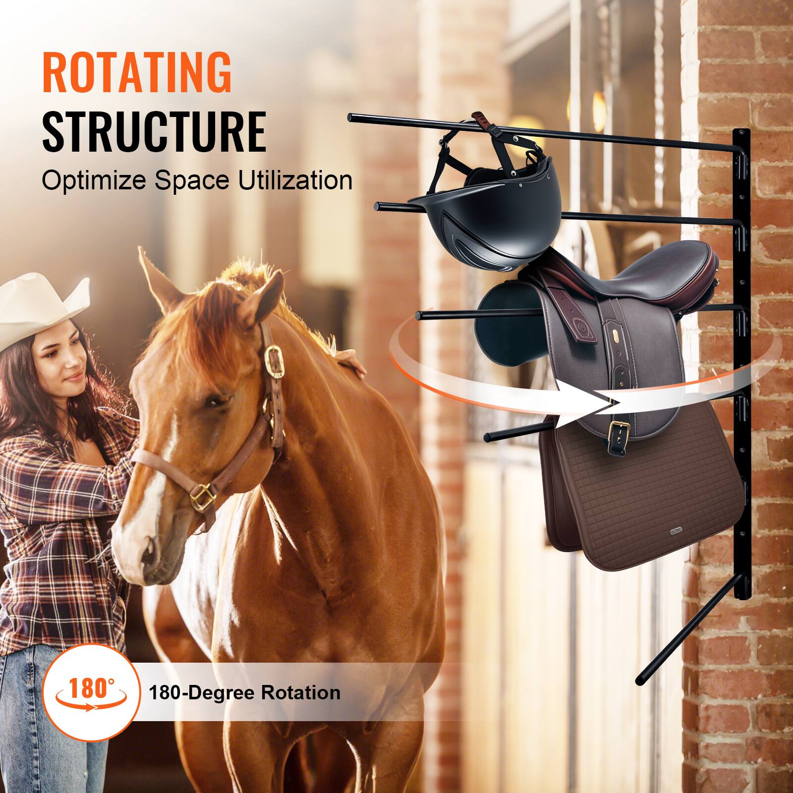 ROTATING STRUCTURE  
Optimize Space Utilization  

180-Degree Rotation