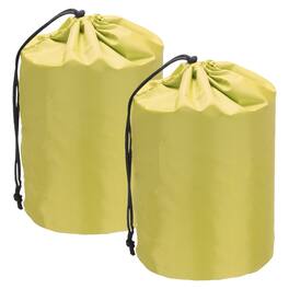 Unique Bargains - Stuff Sack, Nylon Waterproof Storage Sack, Portable Drawstring Outdoor Ditty Bag Ultralight Dust Flap, 5x10Inch & 2pcs - Yellow