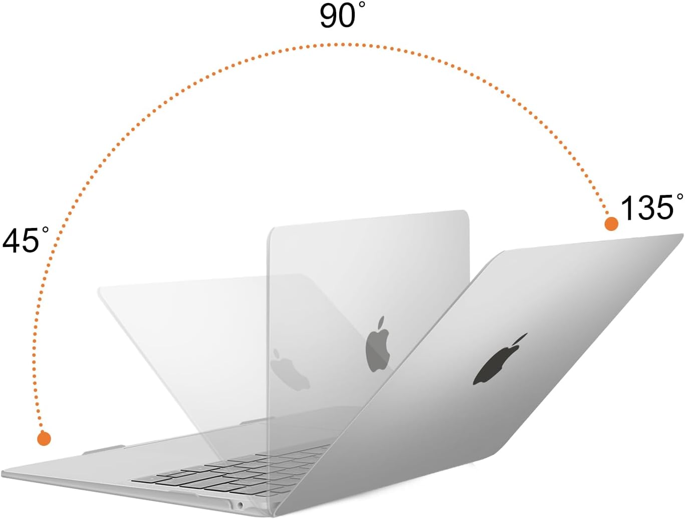 Back. mosiso - Case for MacBook Air 13 inch A2337 M1 A2179 A1932 with Touch ID 2018-2022 - Frost.