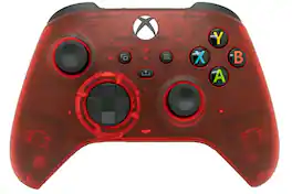 ProControllers - Custom Wireless Controller for Xbox Series X|S, Xbox One, & PC - Clear Red