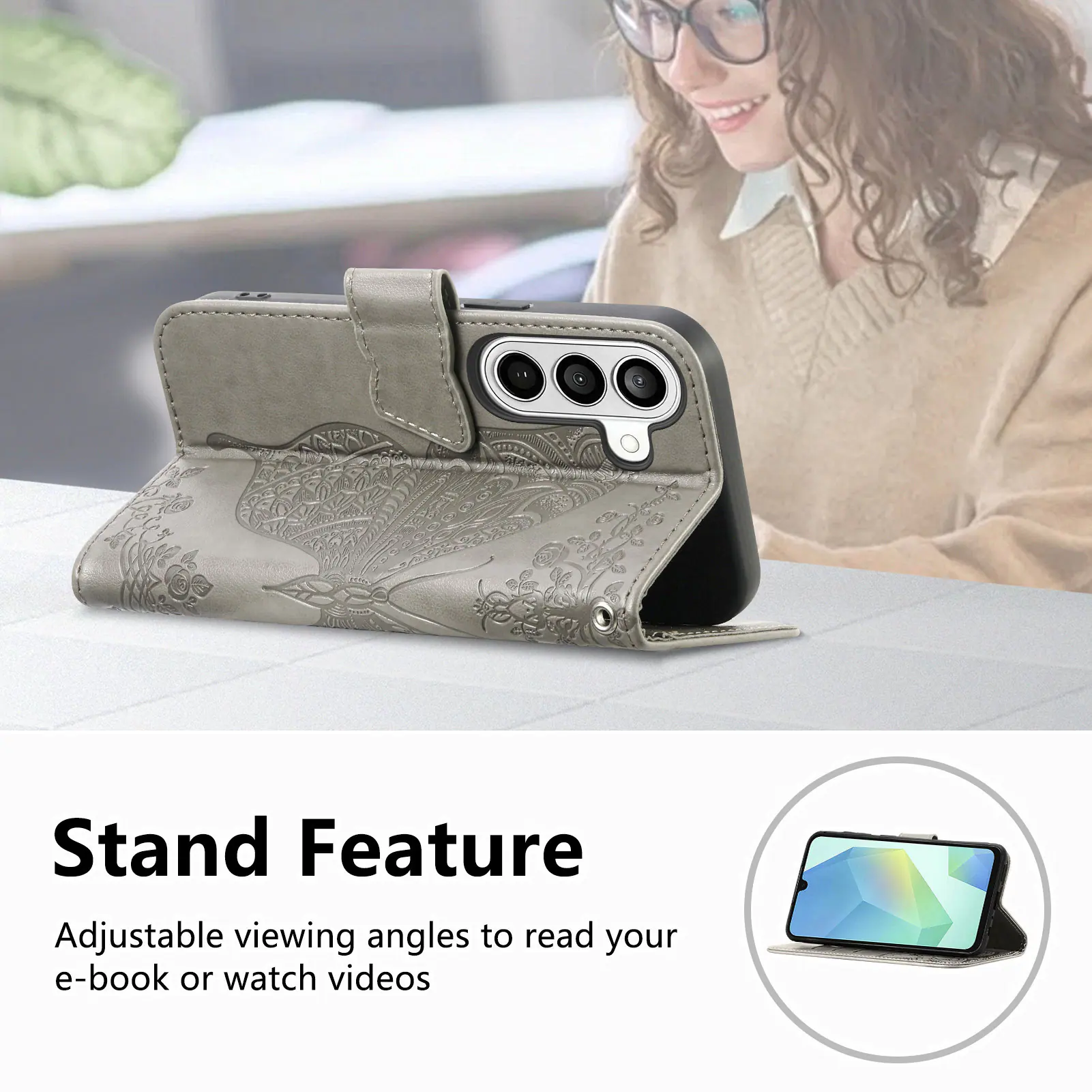 Stand Feature

Adjustable viewing angles to read your e-book or watch videos