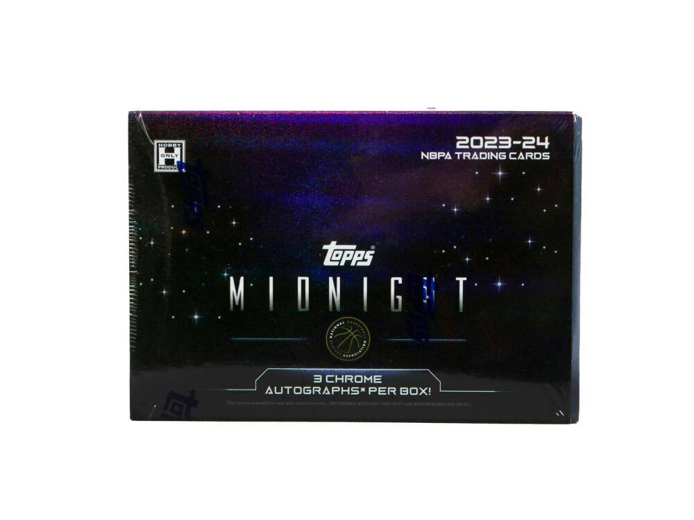 Hobby Only Product  
2023-24 NBA Trading Cards  
Topps Midnight  
3 Chrome Autographs* Per Box!