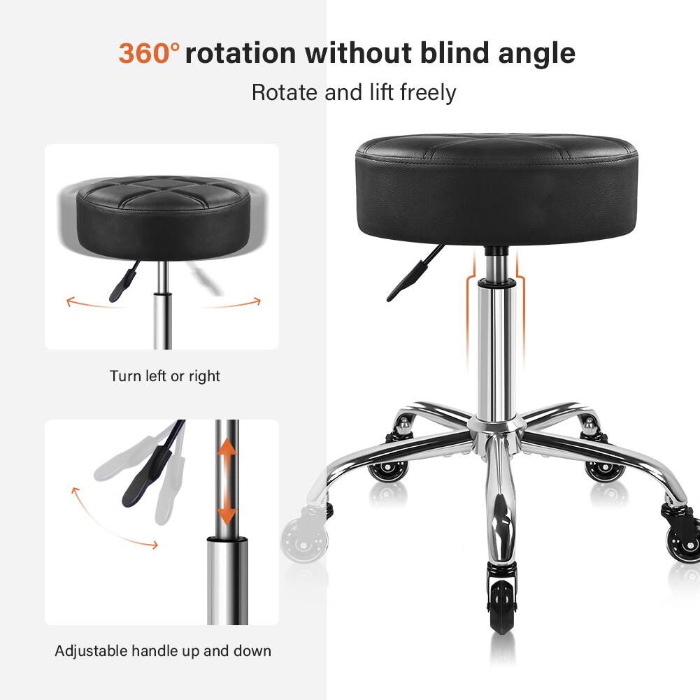 360° rotation without blind angle  
Rotate and lift freely  
Turn left or right  
Adjustable handle up and down
