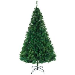 Winado - 8FT Artificial Christmas PVC Tree Unlit with Branch, Metal Base for Indoor Outdoor Xmas Holiday Home Party Decoration - Green