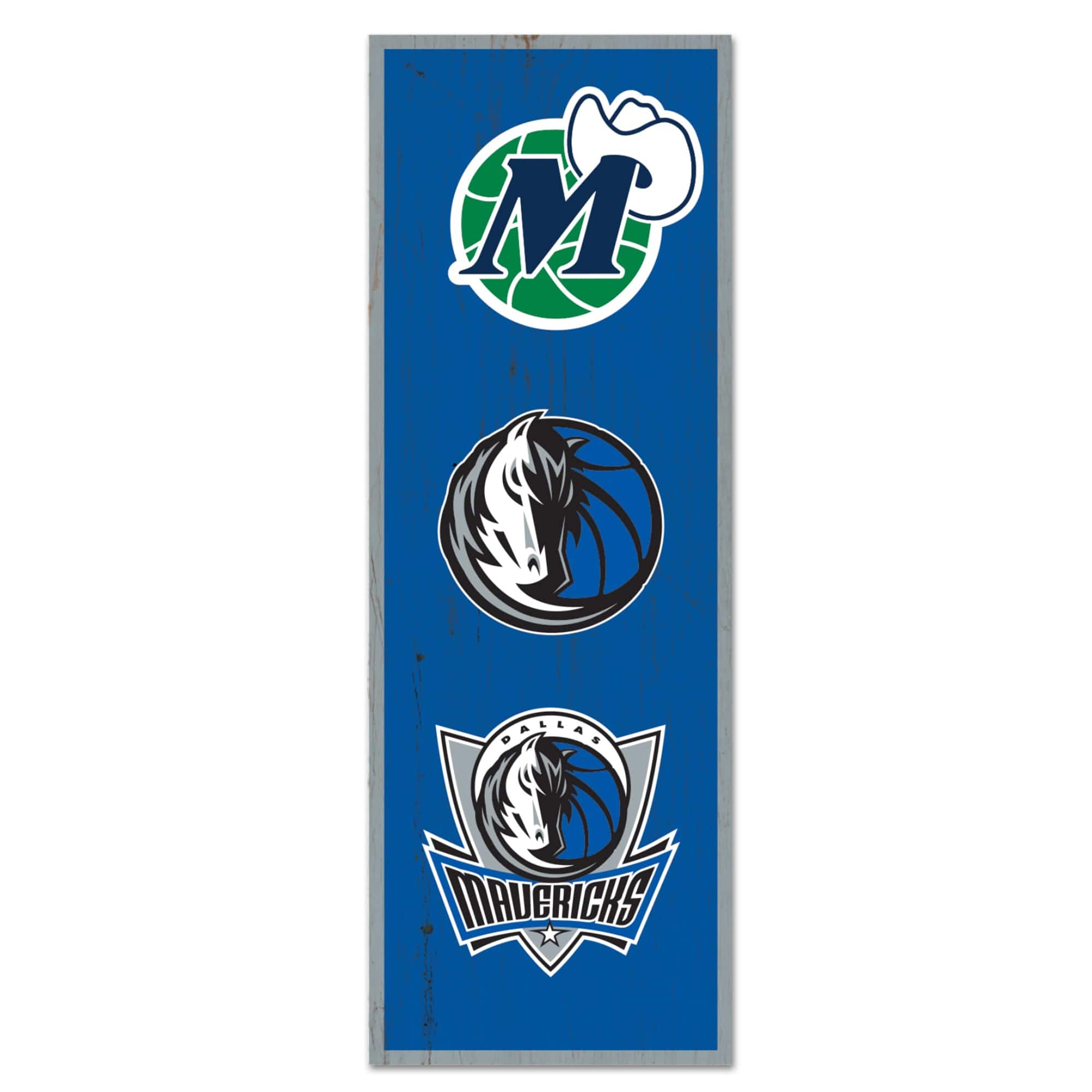 WinCraft - Dallas Mavericks 6" x 17" Logo Evolution Wood Sign - Multicolor