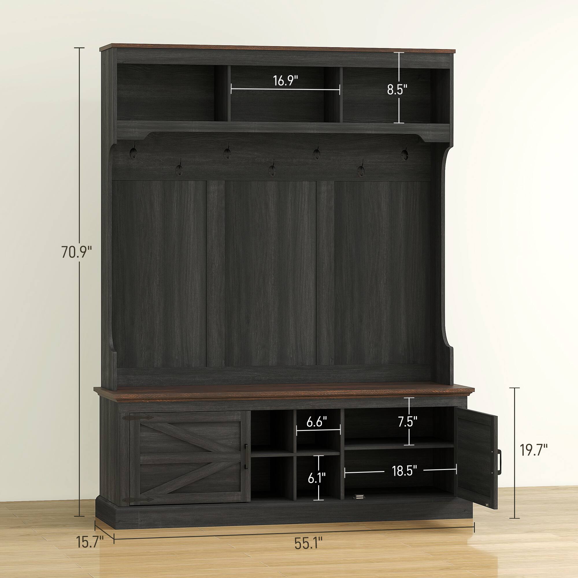 16.9" 8.5" 70.9" 6.6" 6.1" 7.5" 18.5" 19.7" 15.7" 55.1"