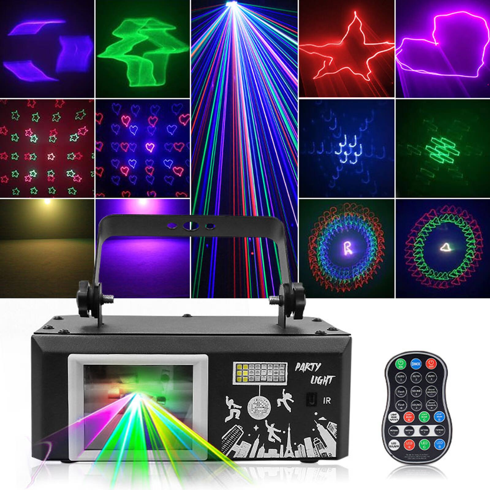 FC  
R  
4  
PARTY LIGHT  
IR  
GARIS full no  
DMIX AND I advat  
AUTO  
RAI WITH  

&  
EVE  
-  
-  
-  
up PAND  
LED -  
LED C  
LED 8
