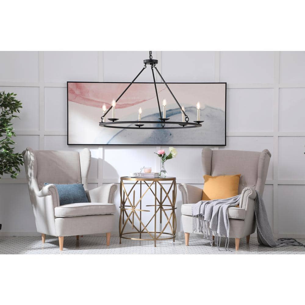 Living District - Maine 6 light chandelier - Black price history on PriceWatchPro