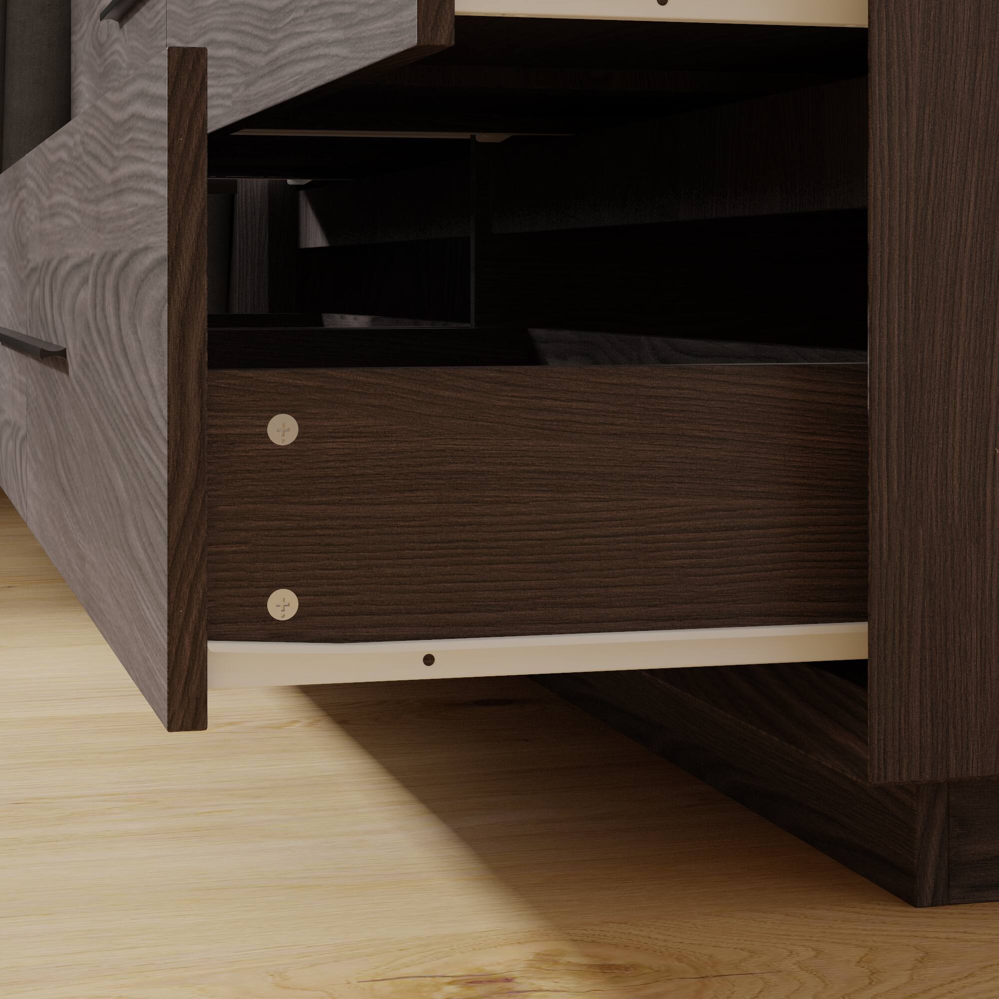 Alt View 1. Famapy - Famapy Wooden Dresser: Elevate Your Space with Organized Sophistication - Brown.