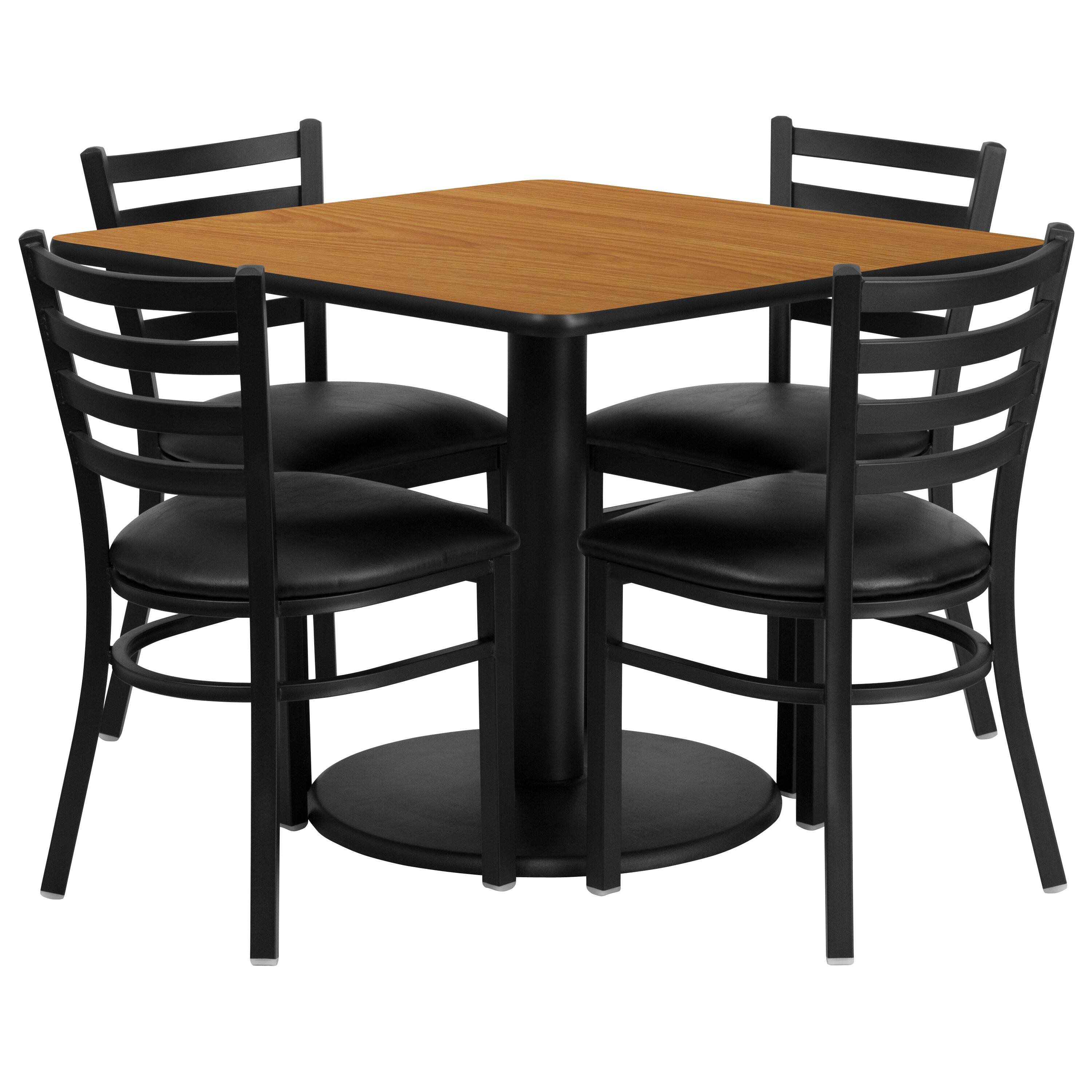 Natural Top/Black Vinyl Seat