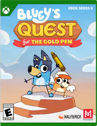 XBOX SERIES X
BLUEY'S QUEST for THE GOLD PEN
EVERYONE E
ESRB
HALFBRICK
PM STUDIOS - E (Everyone)