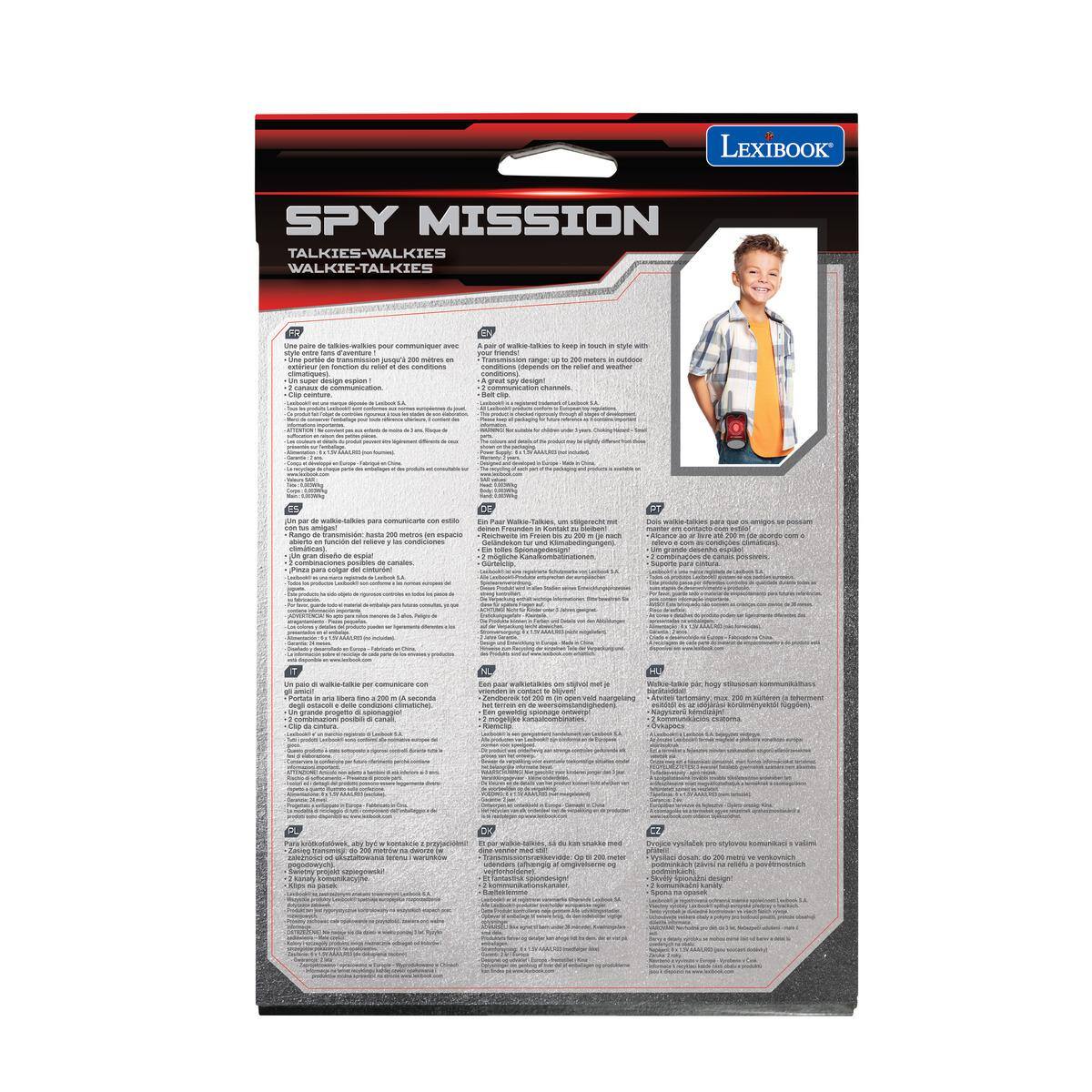 LEXIBOOK SPY MISSION TALKIES-WALKIES WALKIE-TALKIES

- Aventura
- 1 diseño
- 1
- 1
- Kampo
- 1
- canales
- 1
- Fea
- COe
- nomas
- 1
- totes
- 1
- 2
- 1
- oe
- 0
- n 4
- fom
- 1
- nmc
- ys
- mede
- nin_e
- naraly