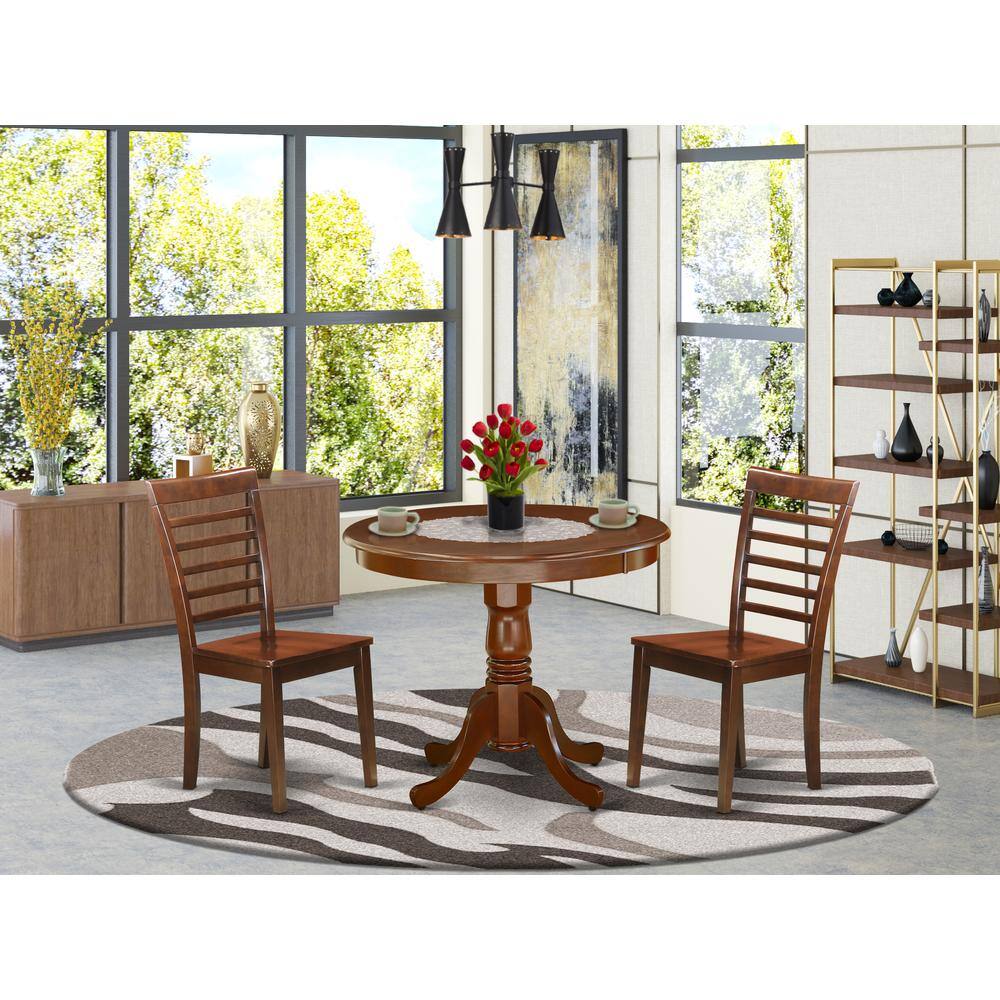 Left. East West Furniture - Dining Room Set Mahogany - Brown.