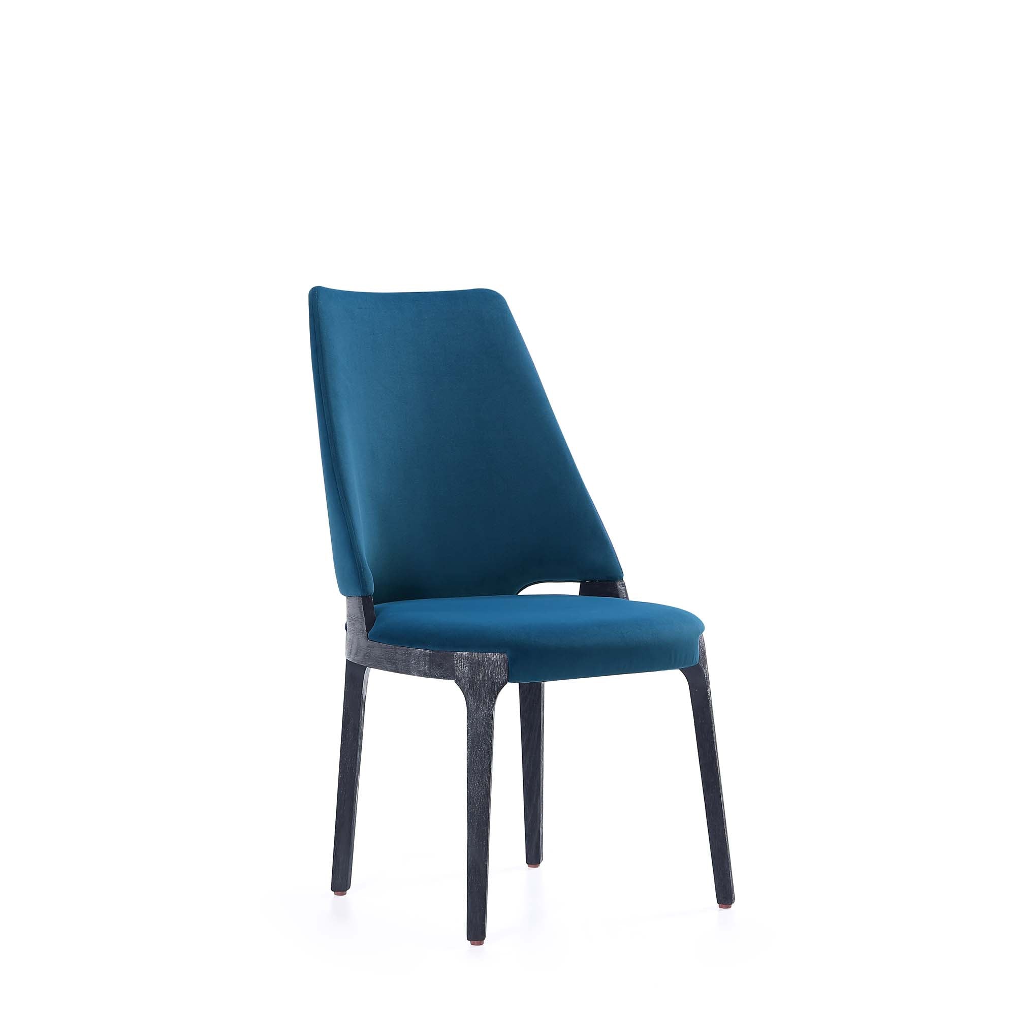 Alt View 5. Manhattan Comfort - Kara Modern Wood Upholstered Dining Chair - Set of 2 - Blue.