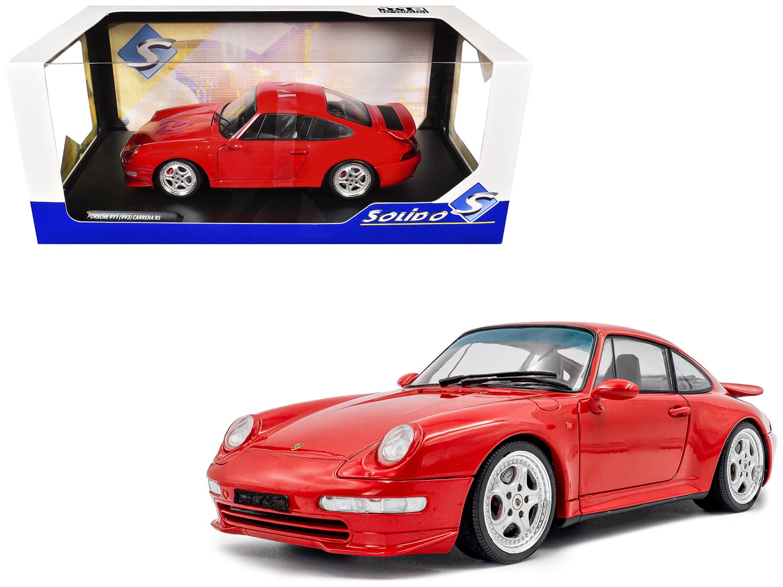 1997 Porsche 911 (993) Carrera RS Guards Red 1/18 Diecast Model Car by Solido price history on PriceWatchPro