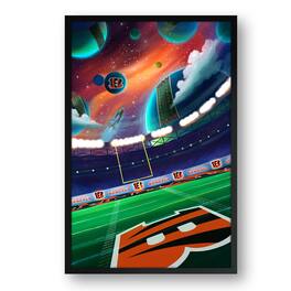 Sporticulture - Cincinnati Bengals Galaxy Print Framed Art - Orange