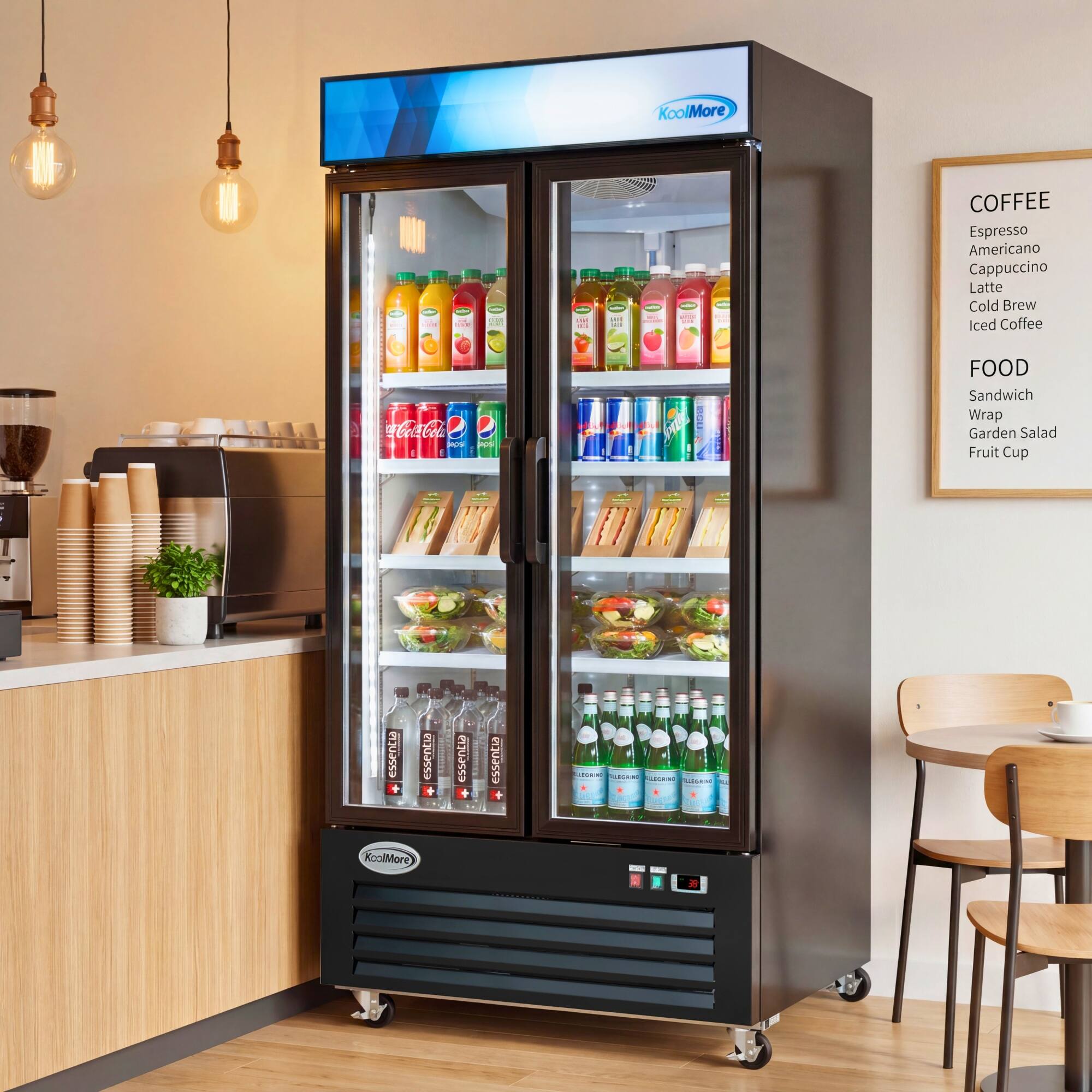 KoolMore - : i COFFEE Espresso Americano Cappuccino Latte Cold Brew Iced Coffee eCoaaCola e PS P BORE FOOD Sandwich Wrap Garden Salad Fruit Cup essencia essencia + : essencia

E C KoolMore