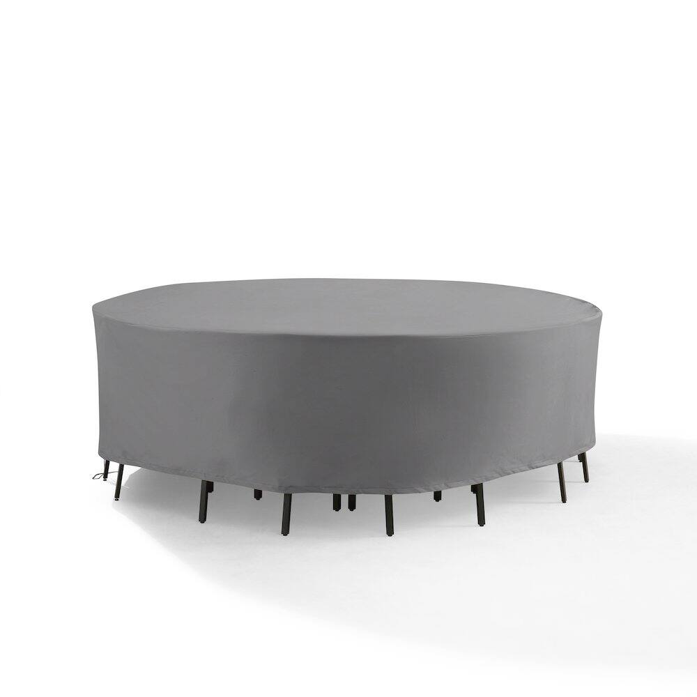 Left. Crosley Furniture - Round Outdoor Furniture Cover For Patio Set - Gray.
