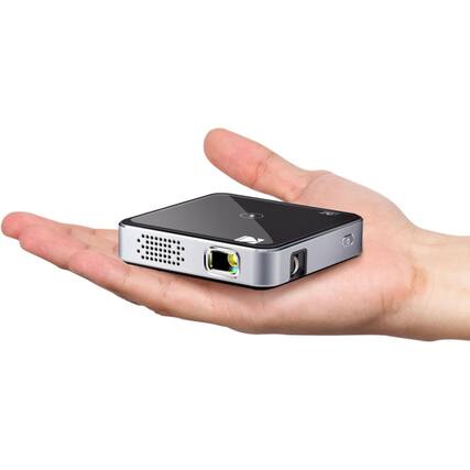 Front. Kodak - Luma 75 Ultra Mini Projector, HD 1080p Support DLP Pico Projector with Built-in Speaker - Black.