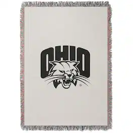 Chad & Jake - Ohio Bobcats Woven Blanket - White
