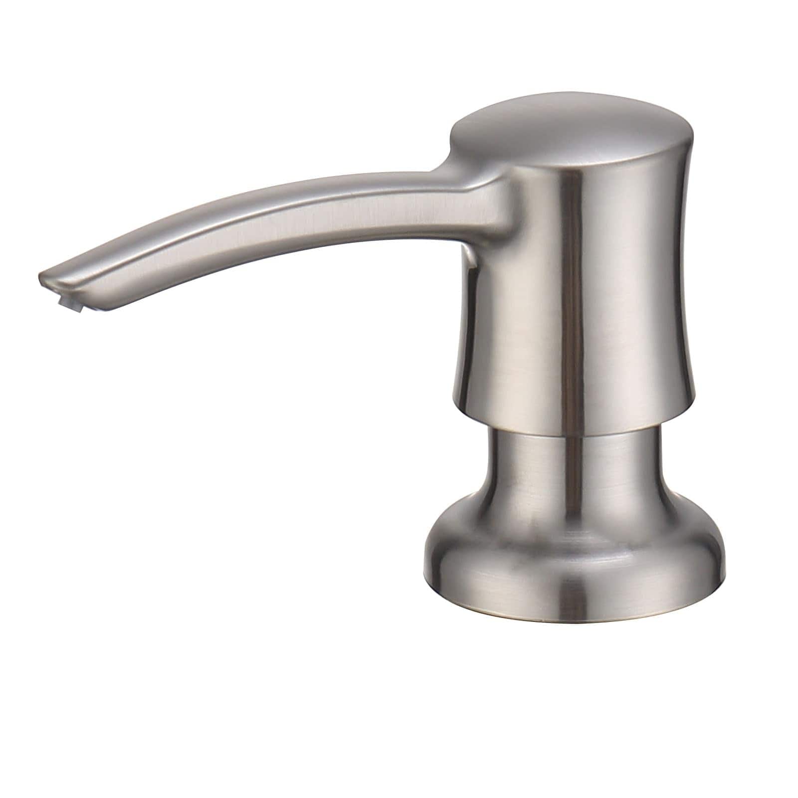 Dapper Styles - Soap Dispenser For Kitchen Sink Built In Brushed Nickel Abs Pump Head With Bottle - Brushed Nickel-ABS Pump