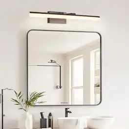 LUCKY ONE - 32in Wall Mount LED Vanity Light, 18W Bathroom Fixture with 5 CCT Color Temperature - Black