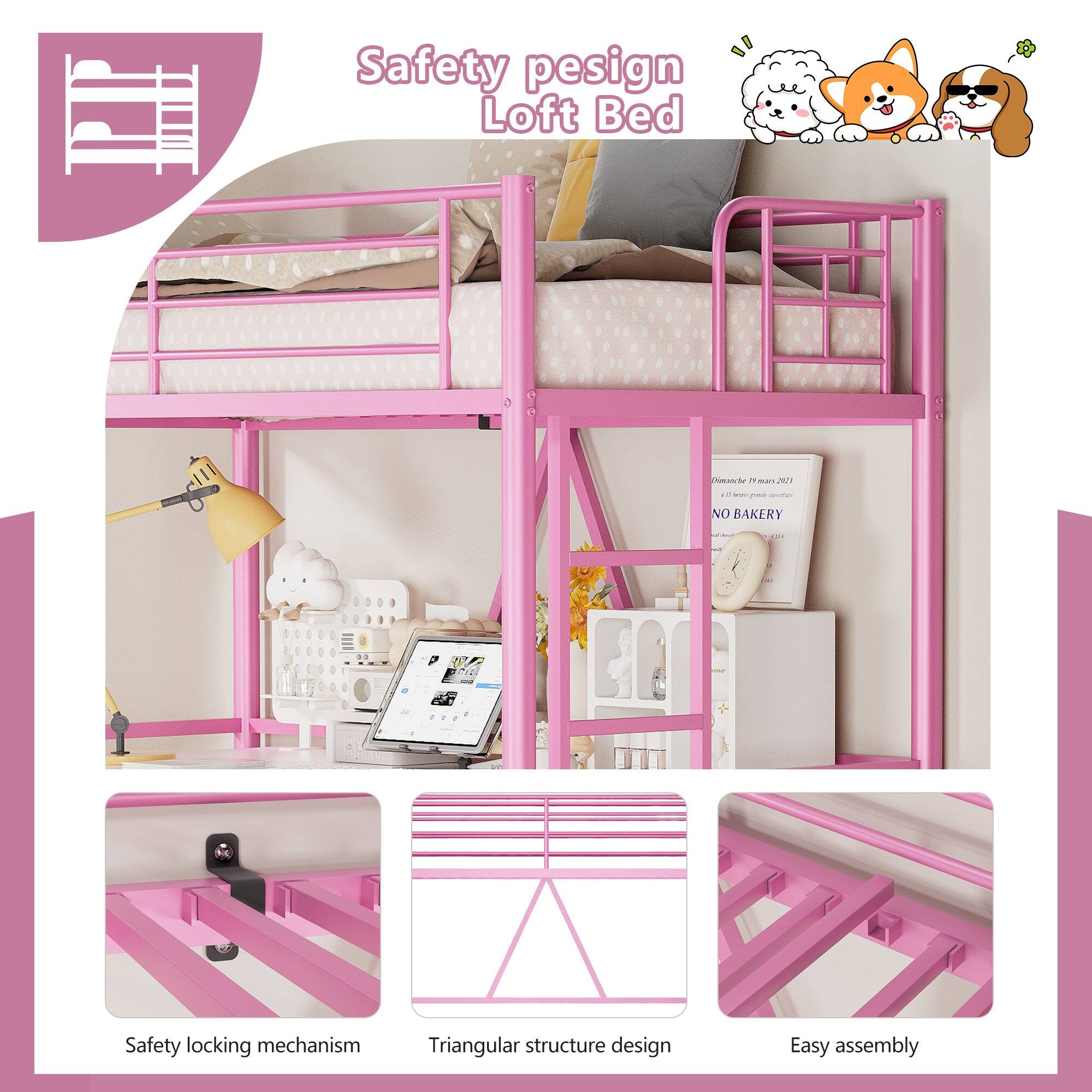 Safety Design Loft Bed

- Safety locking mechanism
- Triangular structure design
- Easy assembly